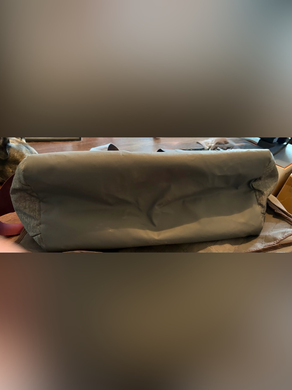 adidas Gray Duffel Shoulder Bag with Maroon Strap - Picture 2 of 14